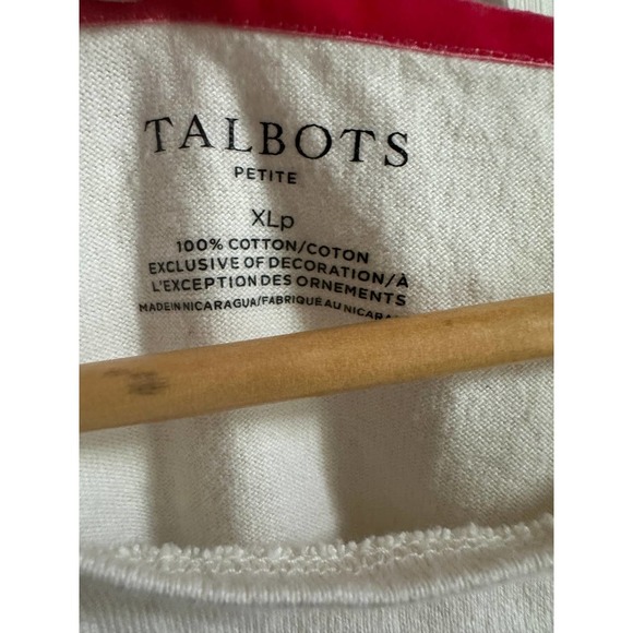 Talbots Striped Bateau T Shirt XL Petite New with out tags - Picture 4 of 5